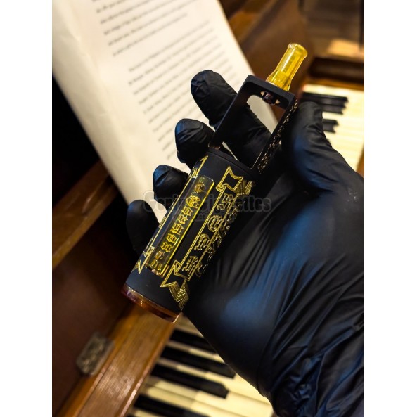 Gorgon Boro Mech Mod  Brass / Black Engraved by SC Philippines x black gold